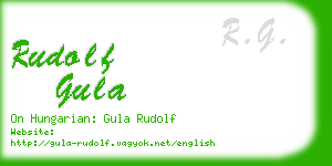 rudolf gula business card